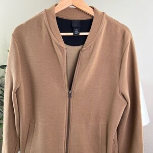 H&M Men’s Brown Long Sleeve Zip Up Sweater Size M